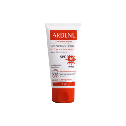 کرم ضد آفتاب رنگی مخصوص پوست معمولی و حساس SPF46 فیزیکال آردن